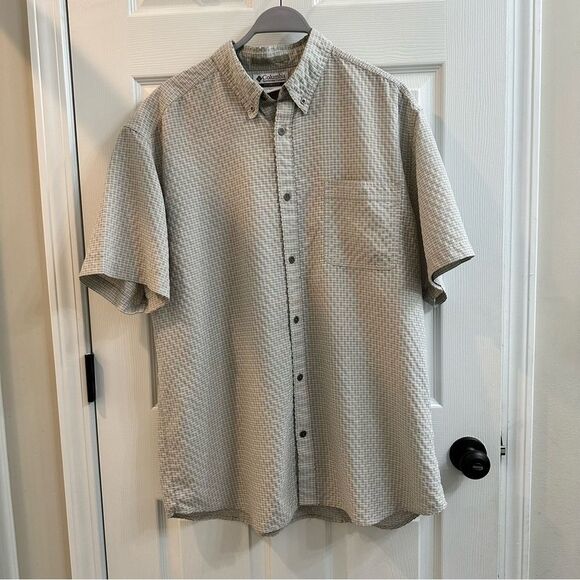 Columbia XCO Button Shirt Beige Brown size XL - Picture 1 of 6